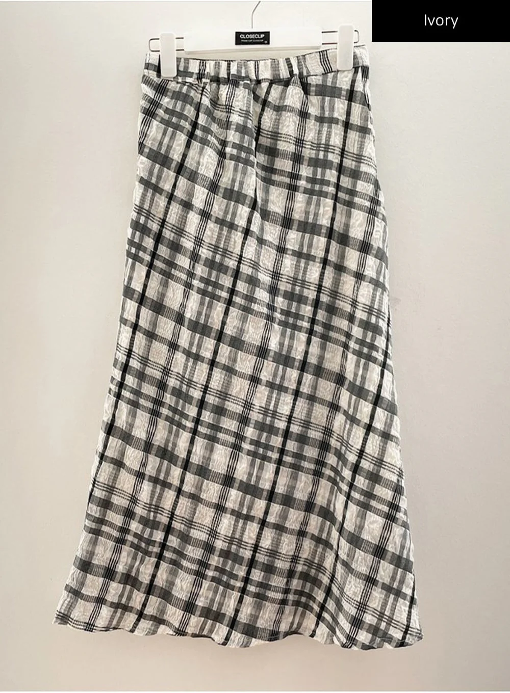 Checked Pattern Maxi Flare Skirt - Image 14