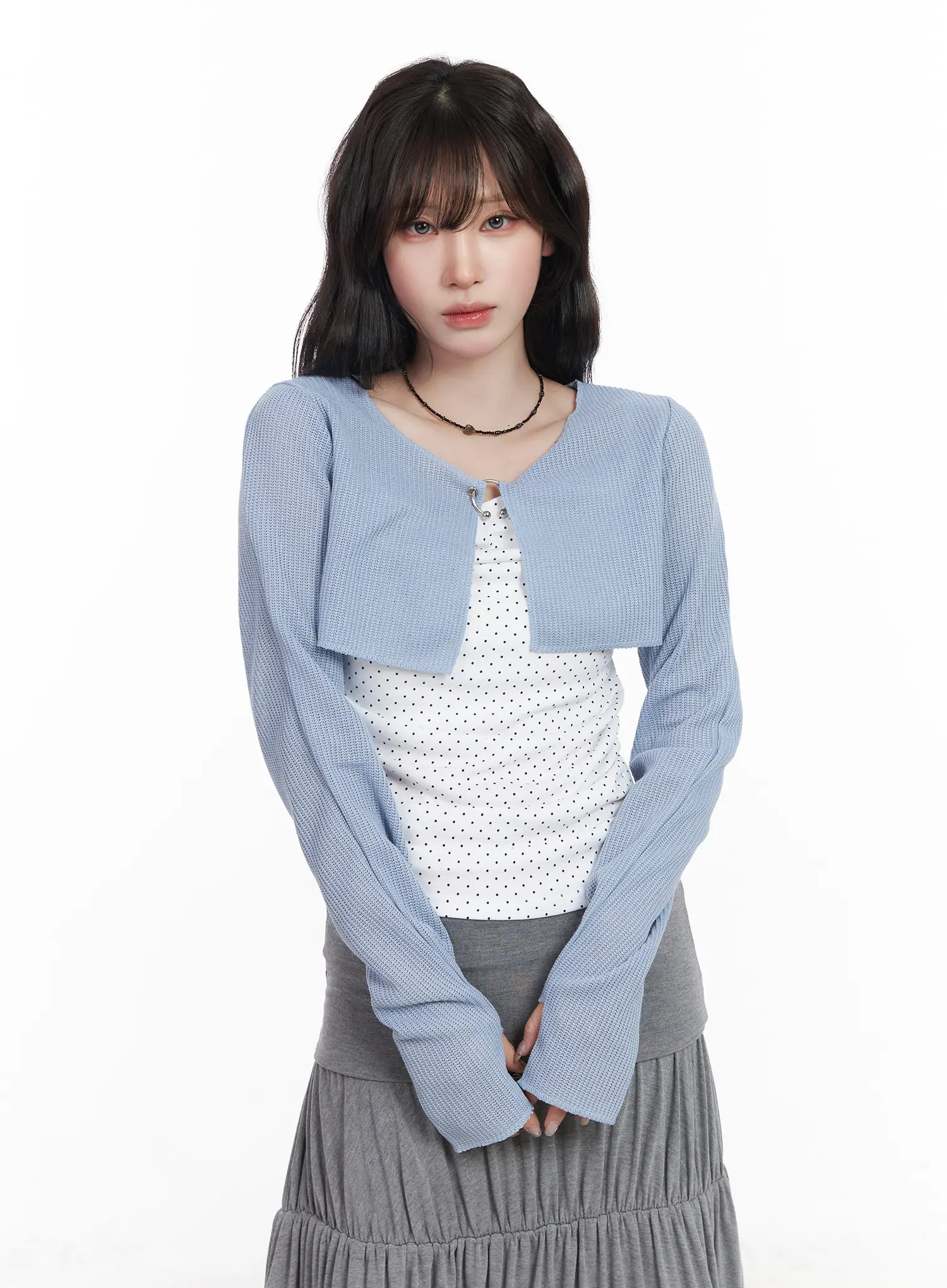 Chic Net Crop Cardigan CF519 - Image 10