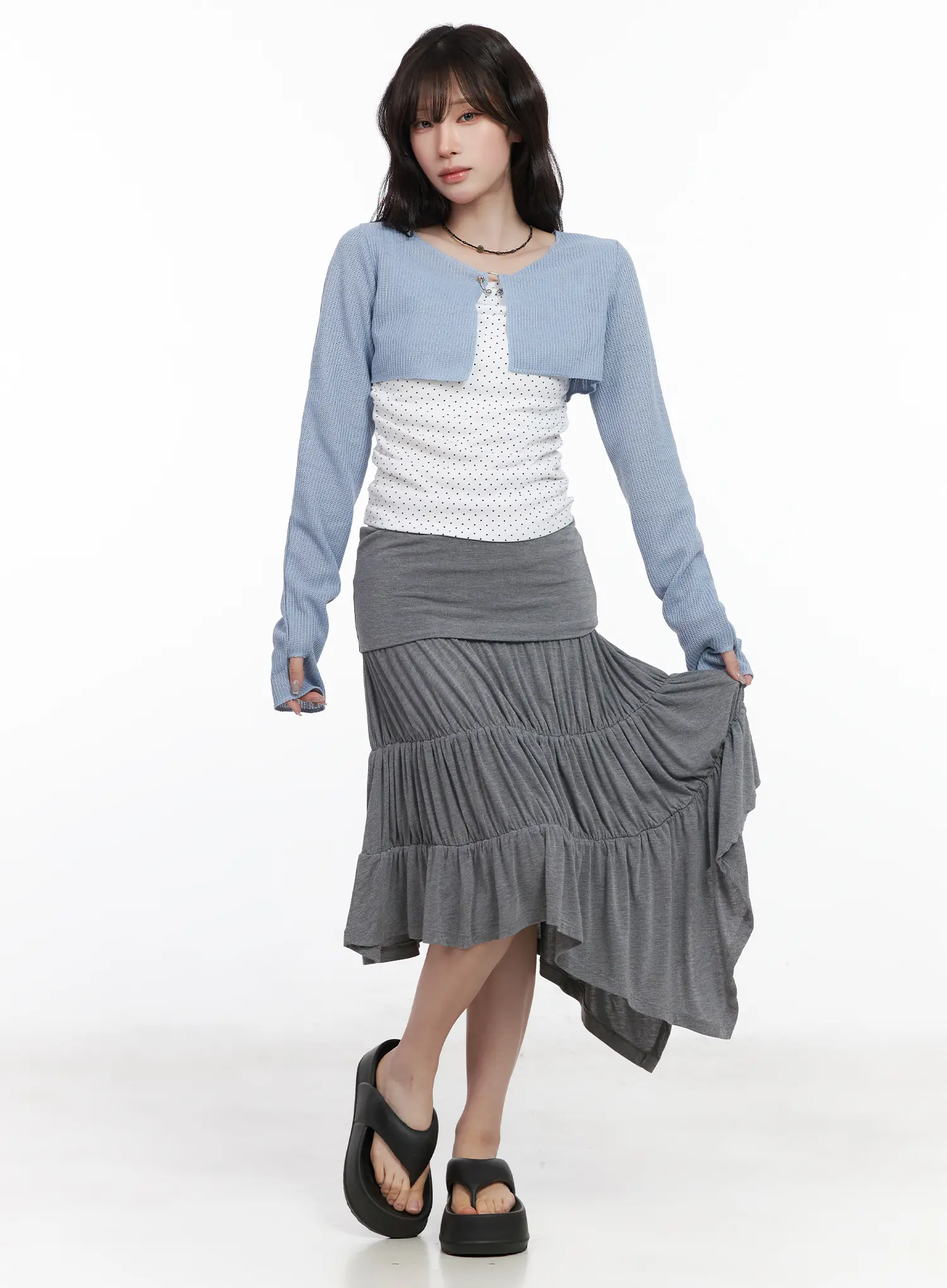 Chic Net Crop Cardigan CF519 - Image 7