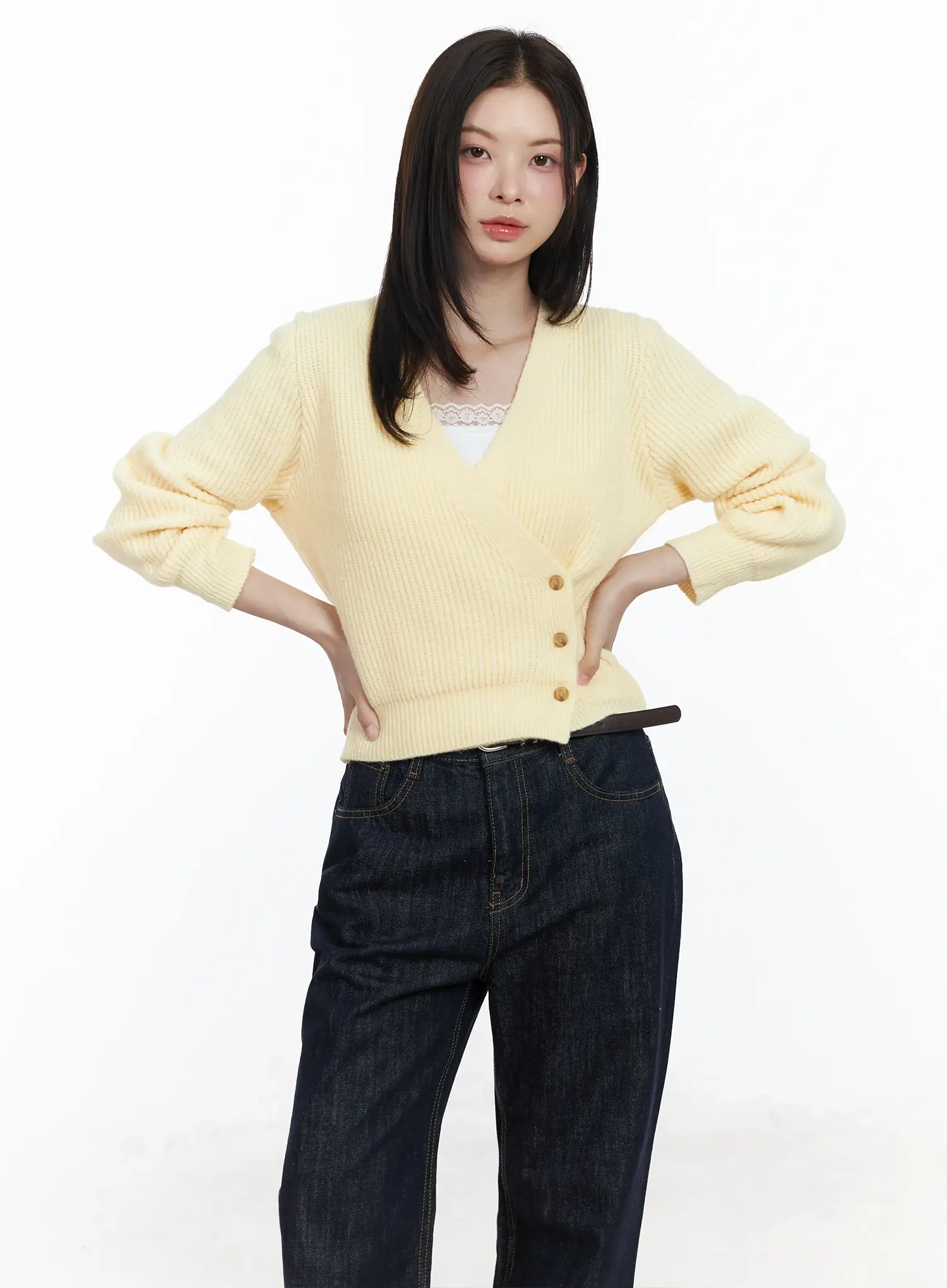 Chic V-Neck Wrap Knit Cardigan IF520 - Image 10