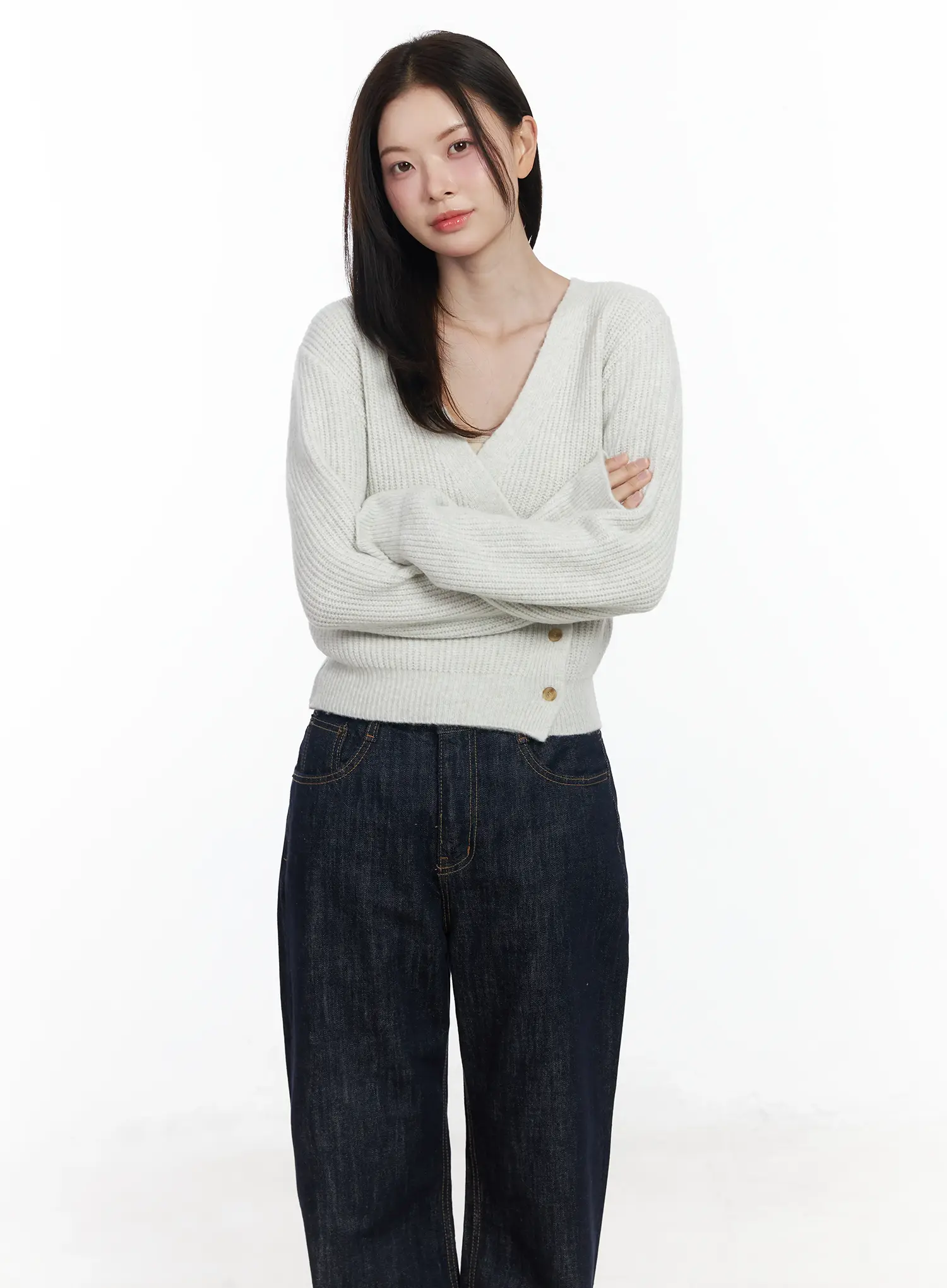 Chic V-Neck Wrap Knit Cardigan IF520 - Image 11