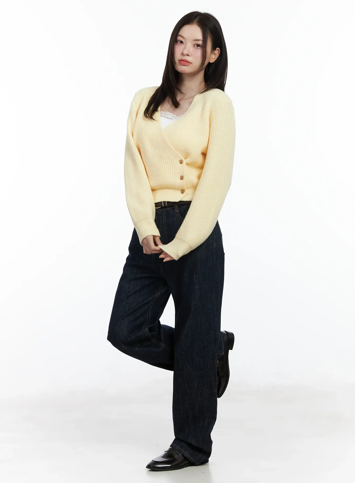 Chic V-Neck Wrap Knit Cardigan IF520 - Image 7