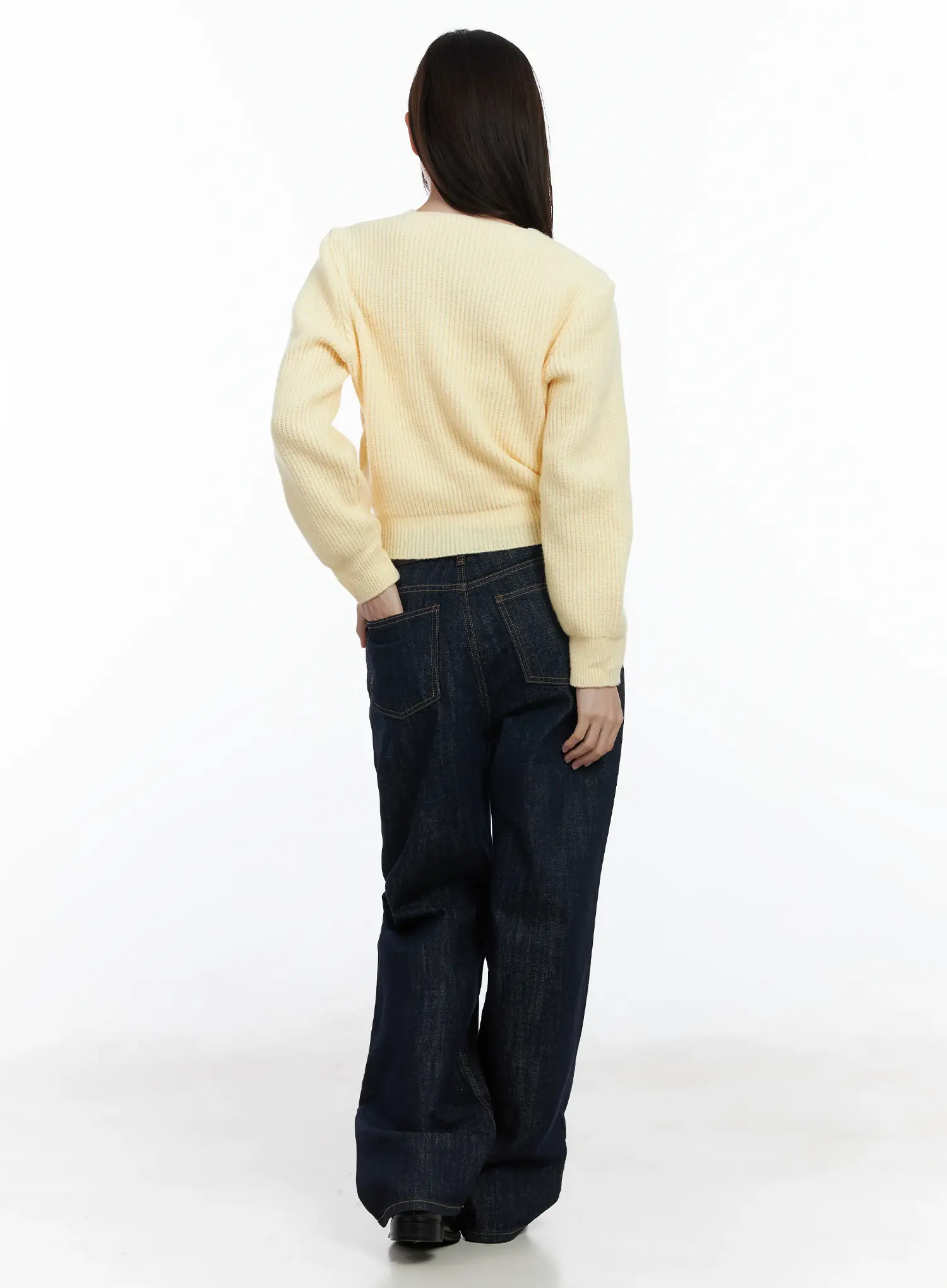 Chic V-Neck Wrap Knit Cardigan IF520 - Image 8