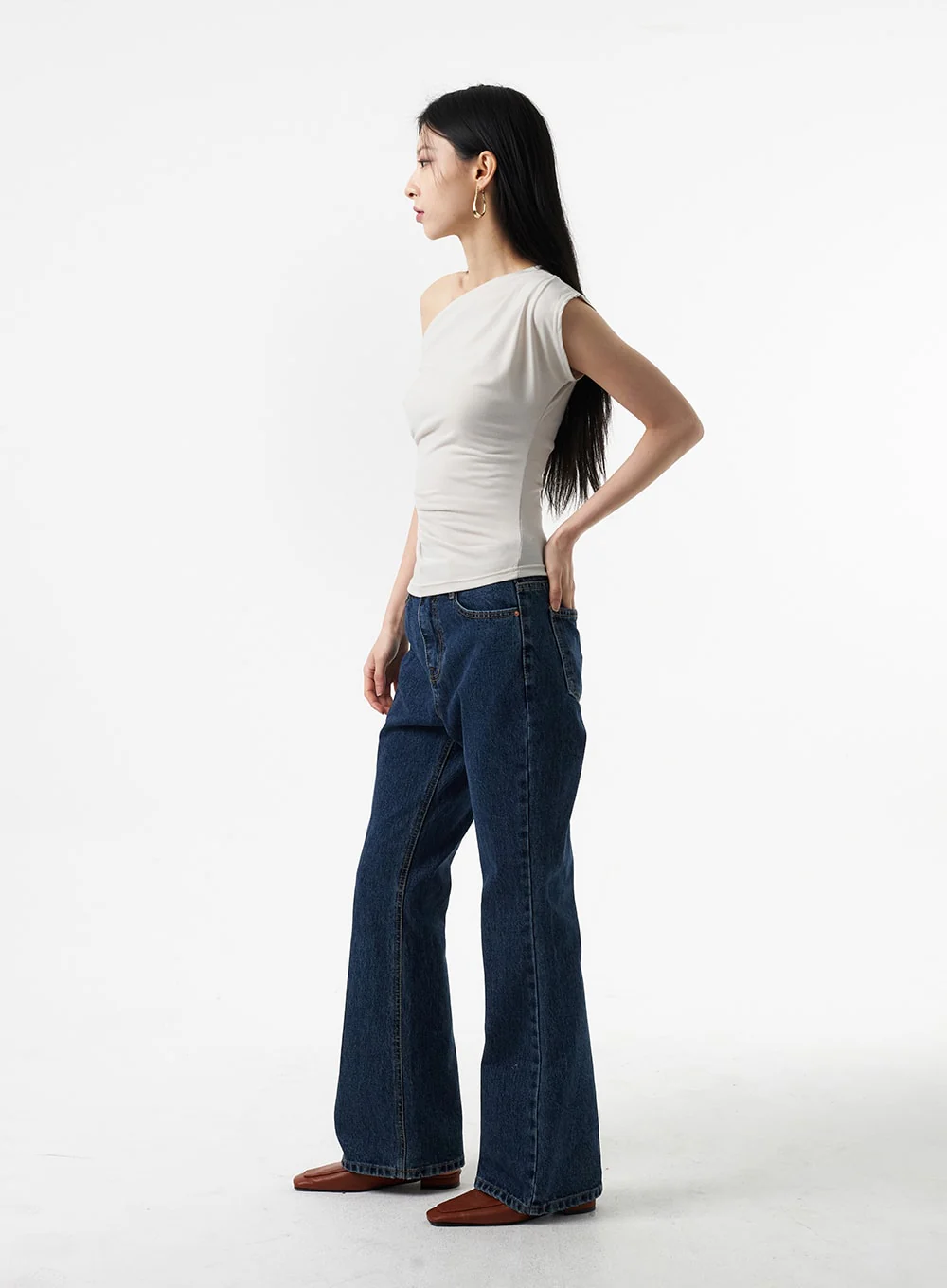 Cowl Neck Off-Shoulder Tee IA325 - Image 9