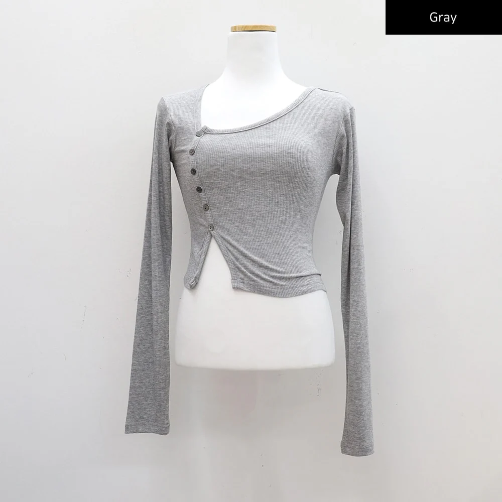 Cropped Cardigan with Diagonal Buttons CM22 - Image 15