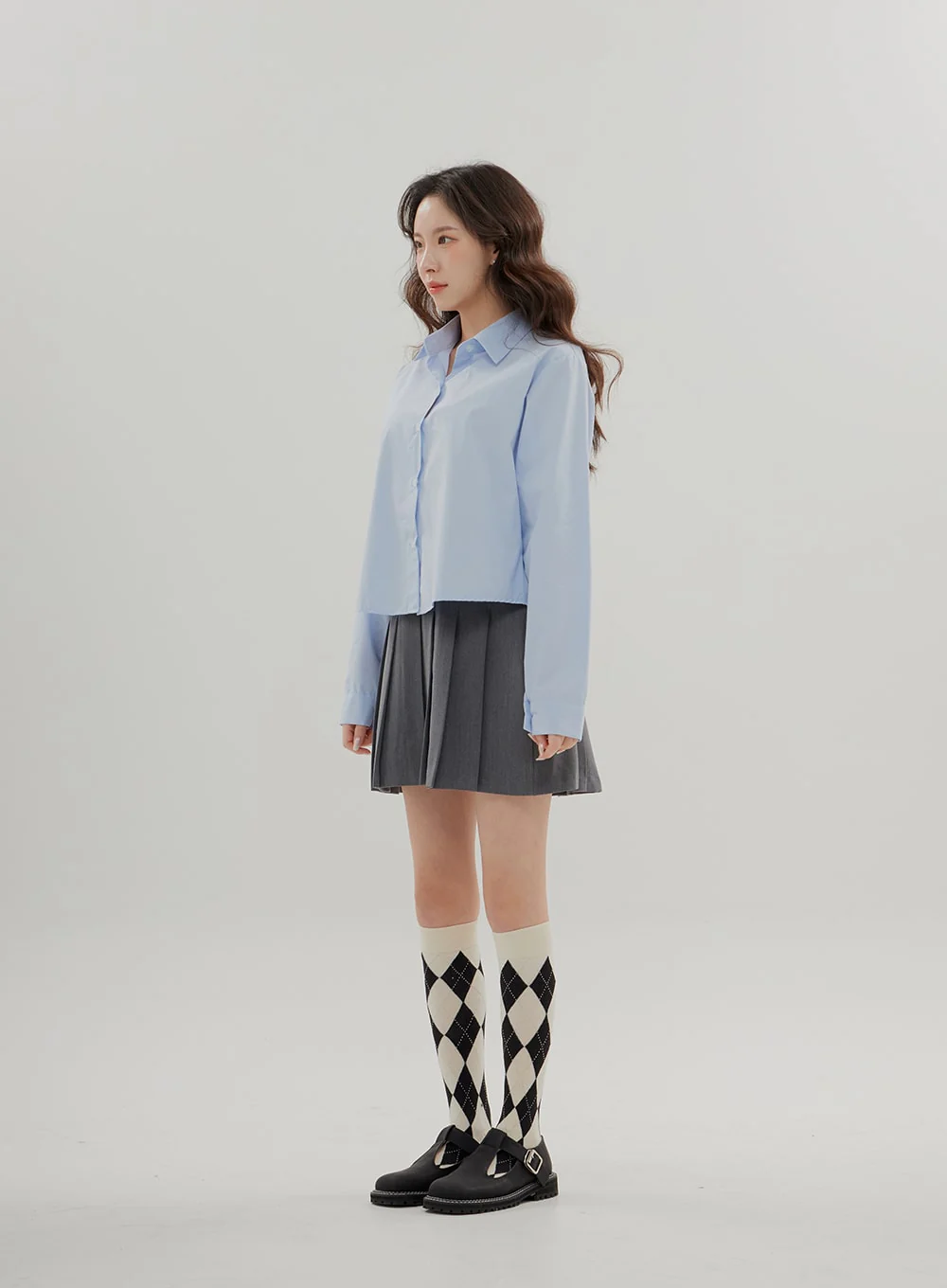 Cropped Long Sleeve Shirt B0802 - Image 27