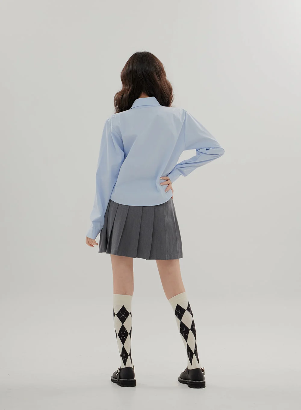 Cropped Long Sleeve Shirt B0802 - Image 4