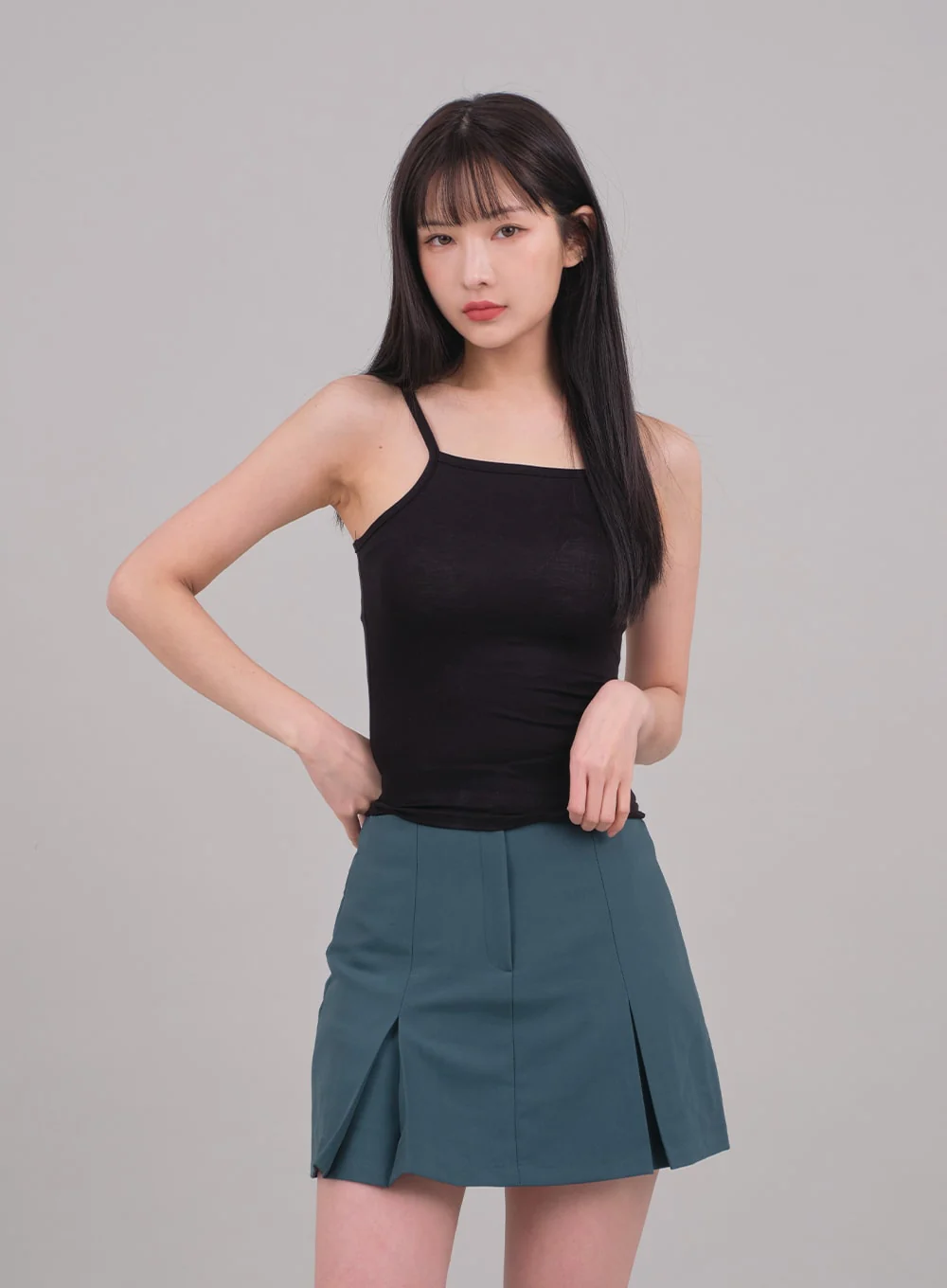 Cropped Long Sleeve Top with Front Shirring C2701 - Image 14