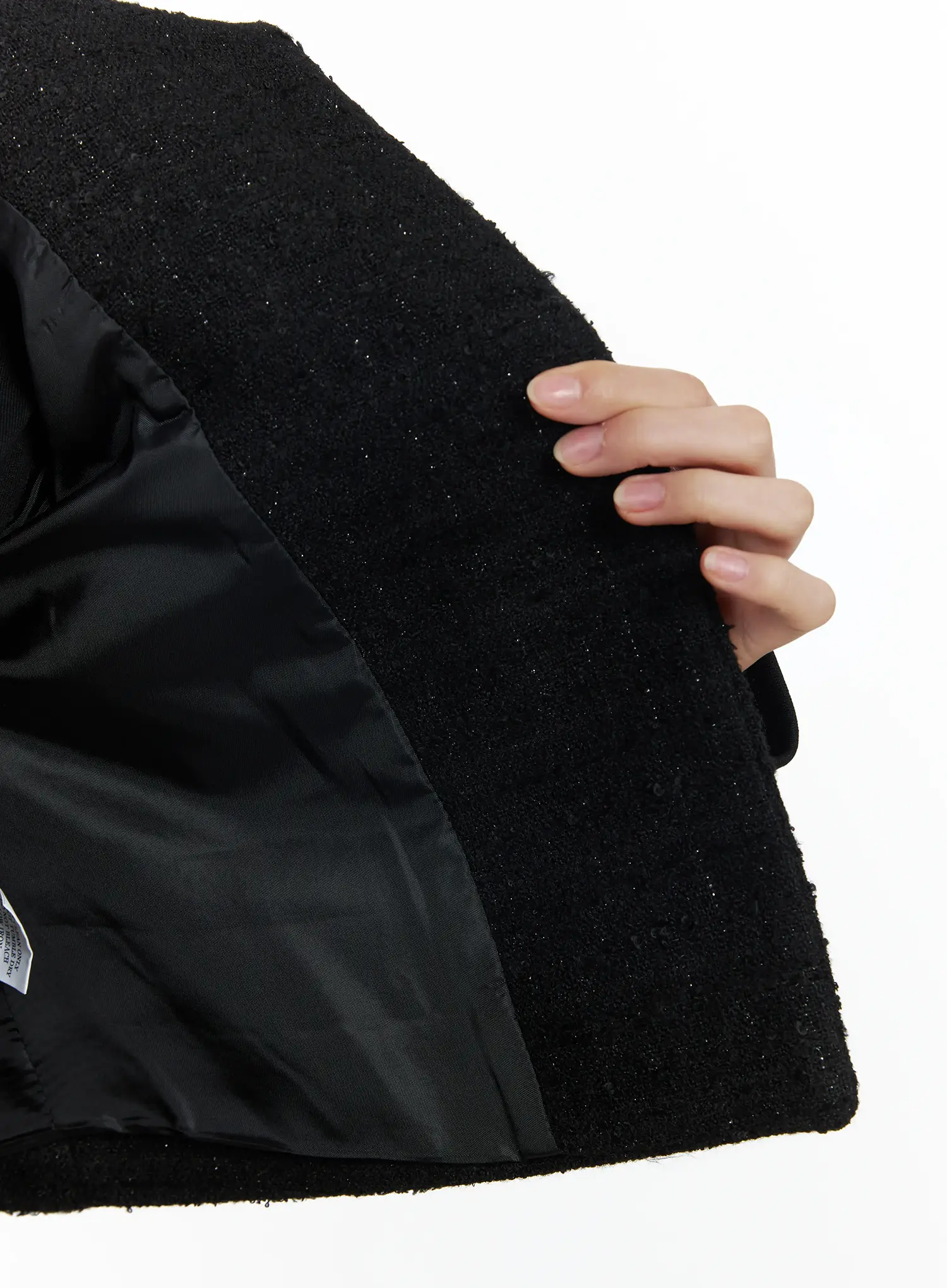 Cropped Two-Pocket Tweed Jacket IF520 - Image 5