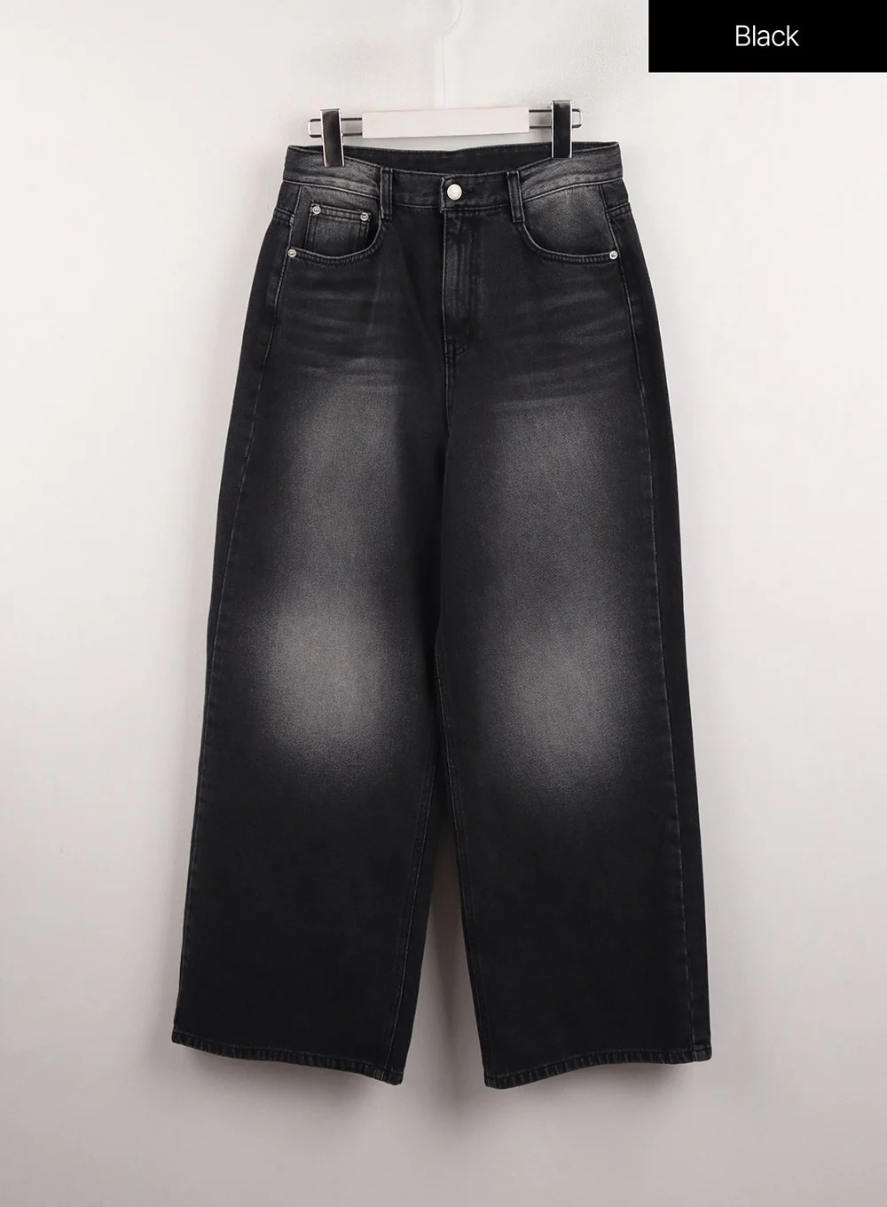 Denim Mid-Waist Pocket Wide Leg Jeans CJ415 - Image 9