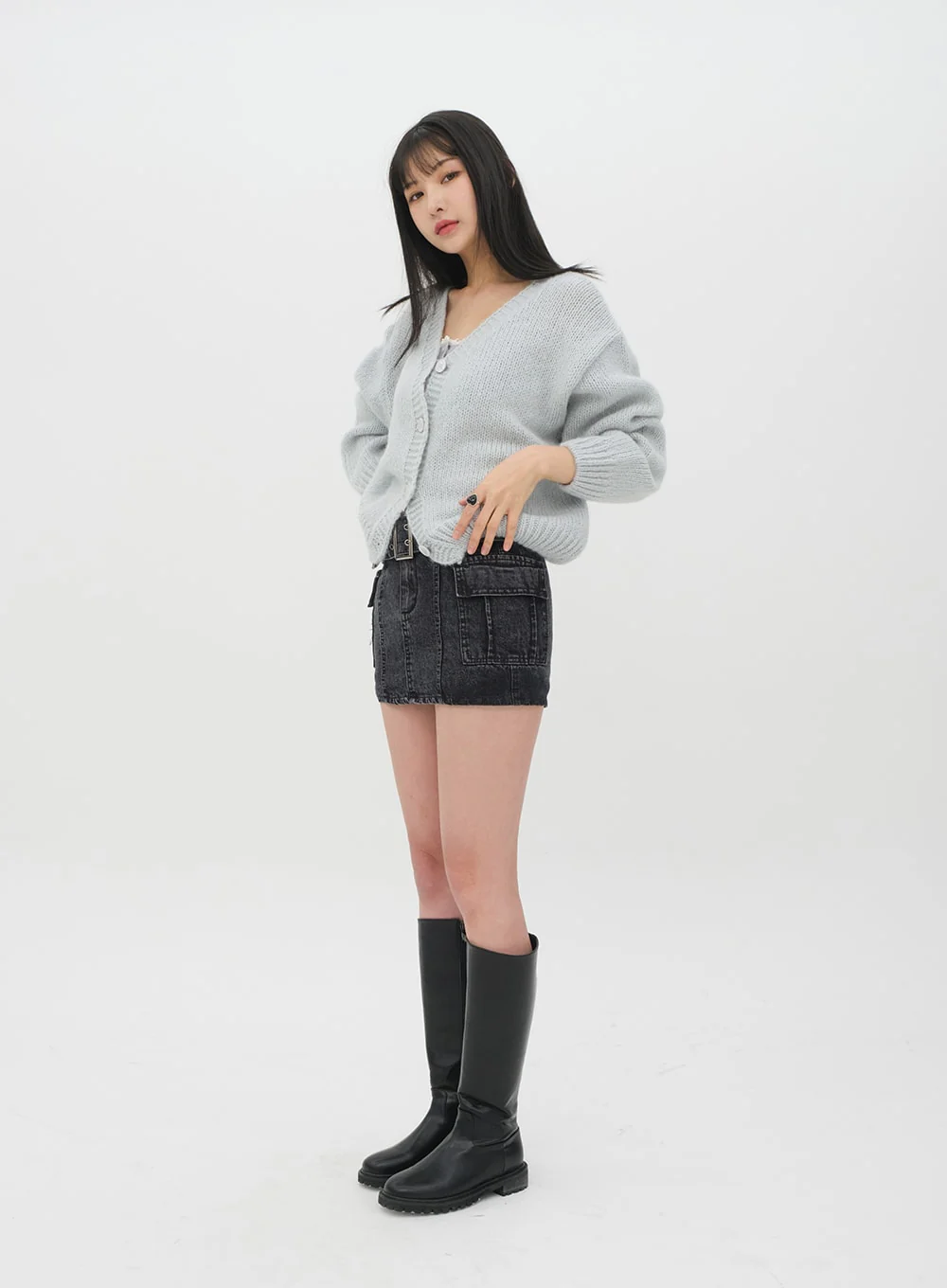 Denim Mini Skirt J21 - Image 10