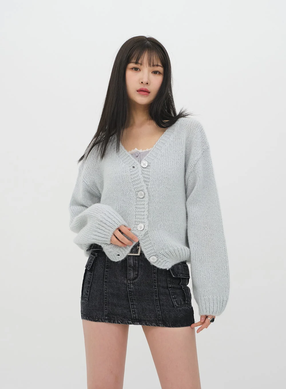 Denim Mini Skirt J21 - Image 13