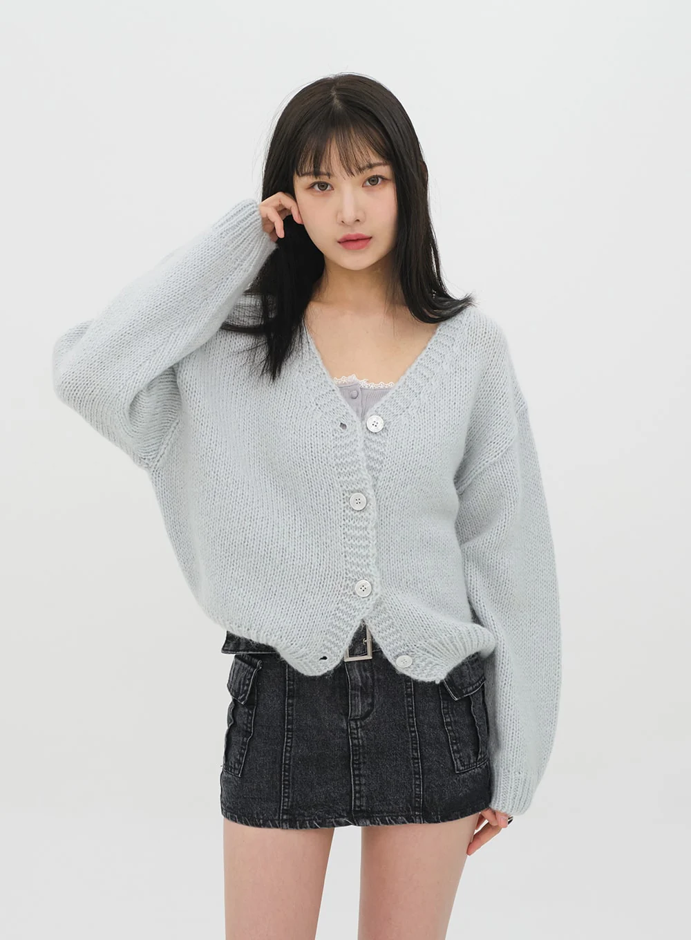 Denim Mini Skirt J21 - Image 6