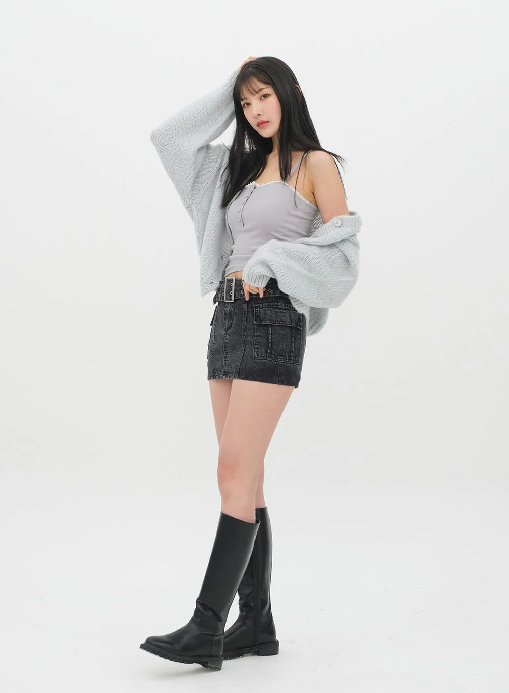 Denim Mini Skirt J21 - Image 7