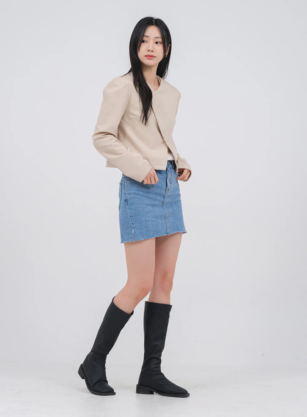 Denim Mini Skort U2202 - Image 4