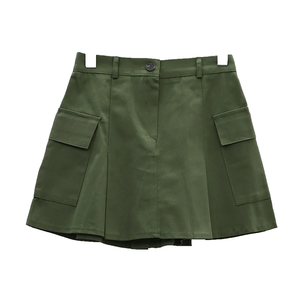 Double Pocket Pleated Mini Skirt OA01 - Image 20