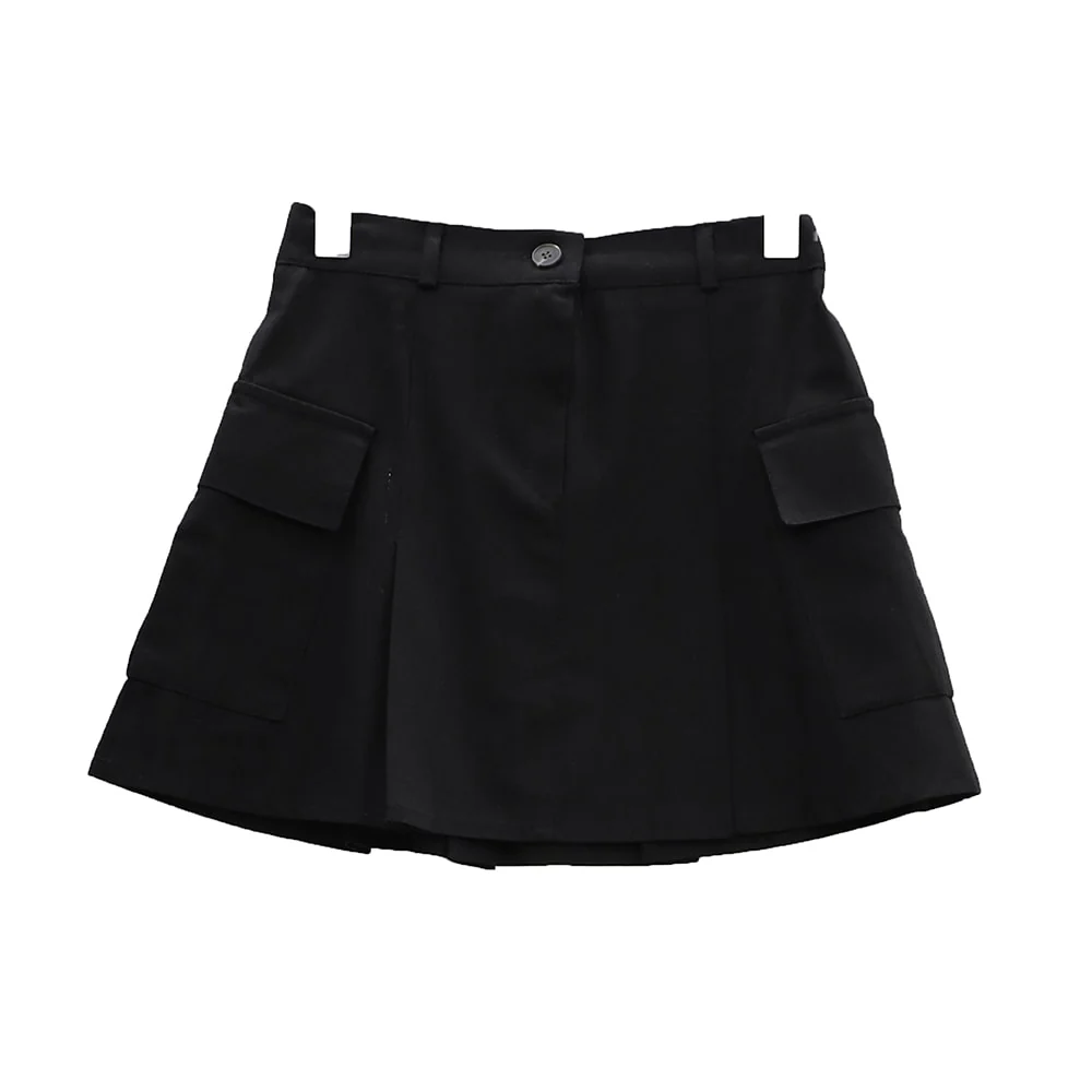 Double Pocket Pleated Mini Skirt OA01 - Image 21