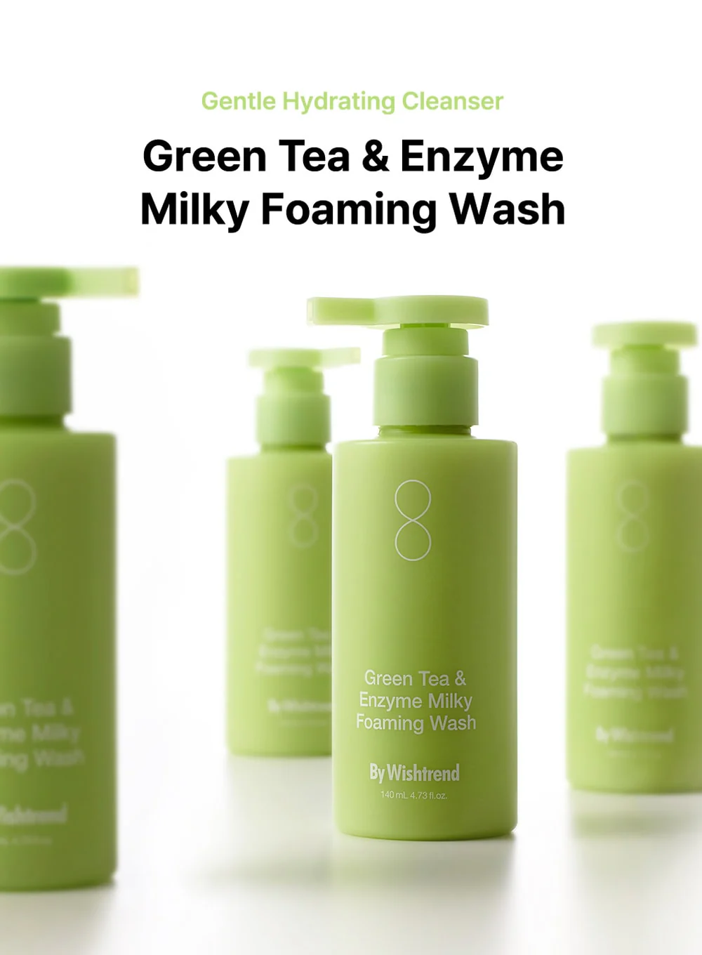 Green Tea & Enzyme Milky Foaming Wash 140ml - Image 3