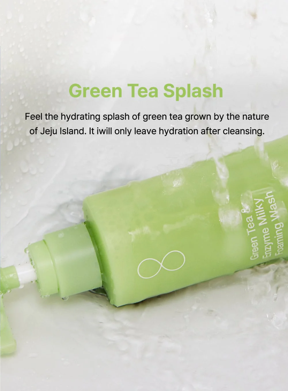 Green Tea & Enzyme Milky Foaming Wash 140ml - Image 4