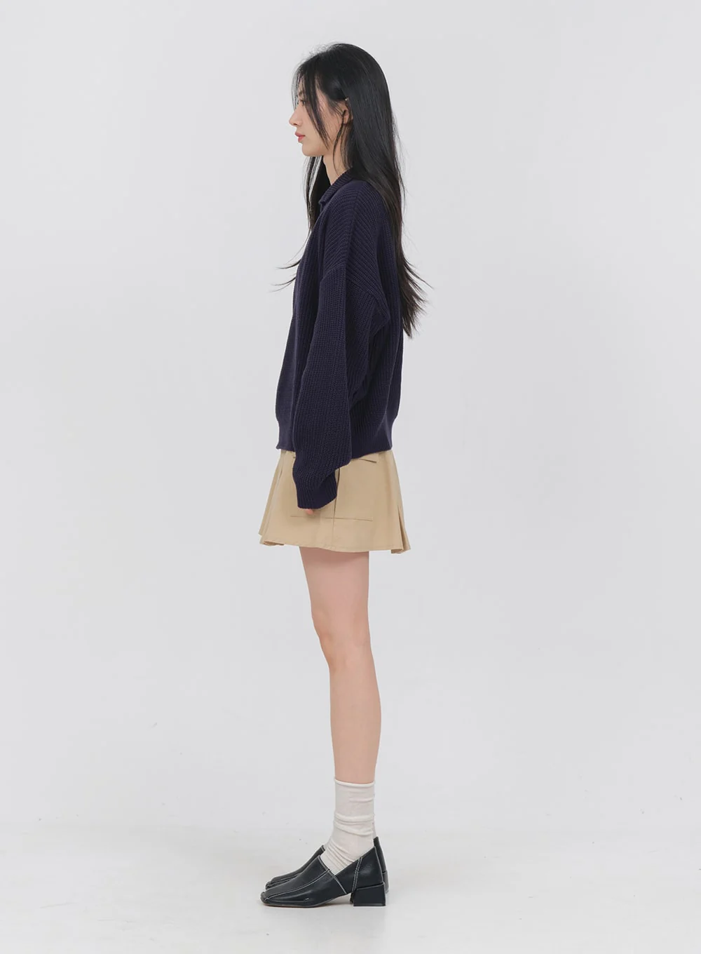 Half Zip-up Knitted Sweat Shirt OA01 - Image 16