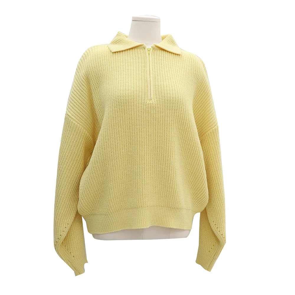 Half Zip-up Knitted Sweat Shirt OA01 - Image 19