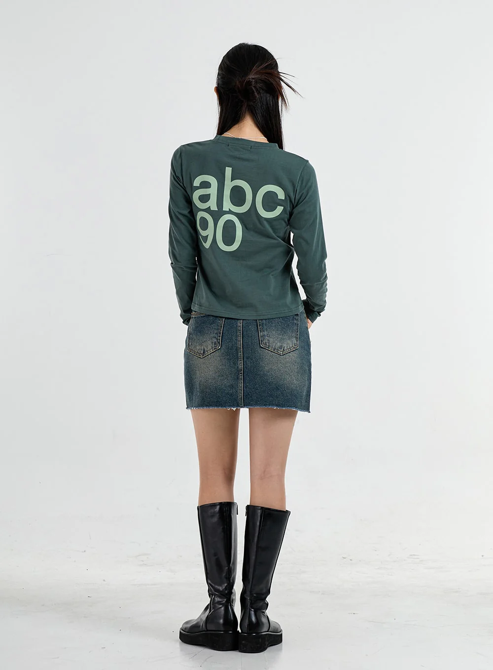 High Waist Denim Pencil Skirt CO11 - Image 12