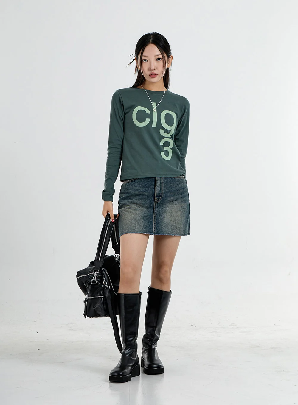 High Waist Denim Pencil Skirt CO11 - Image 7