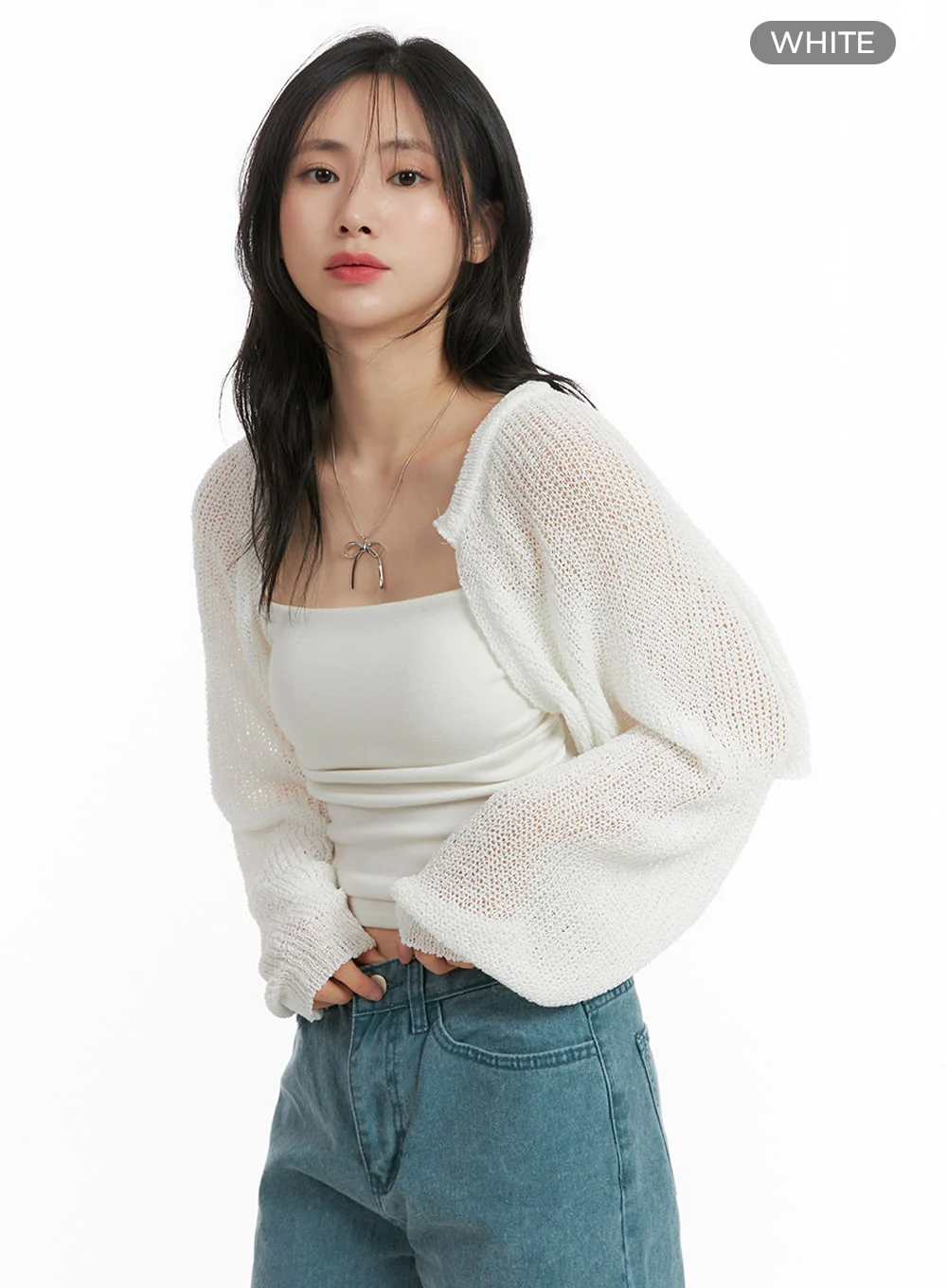 Hollow Out Knit Bolero OM412 - Image 6