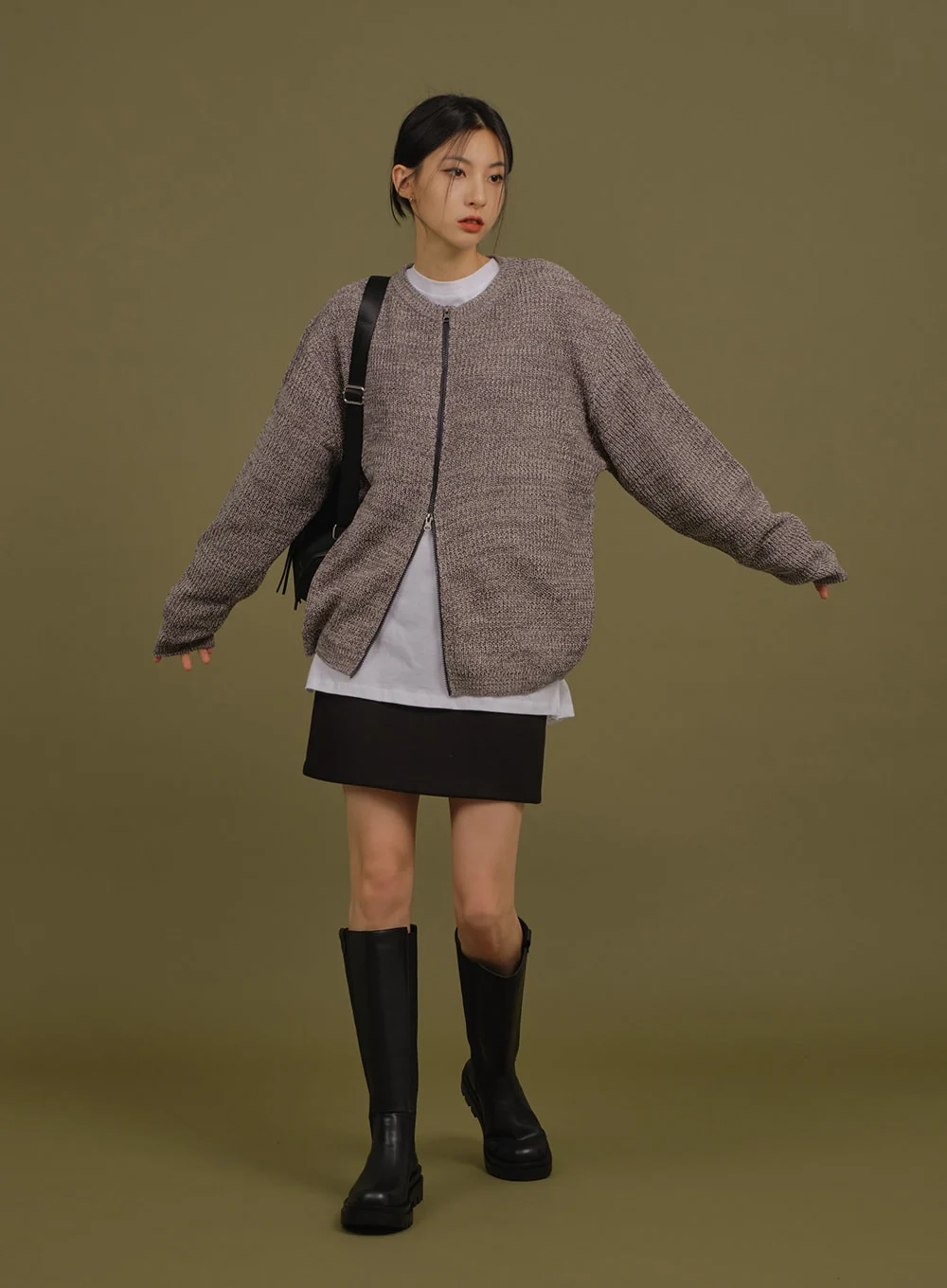 Loose Fit Knit with Two Way Zip - Image 11