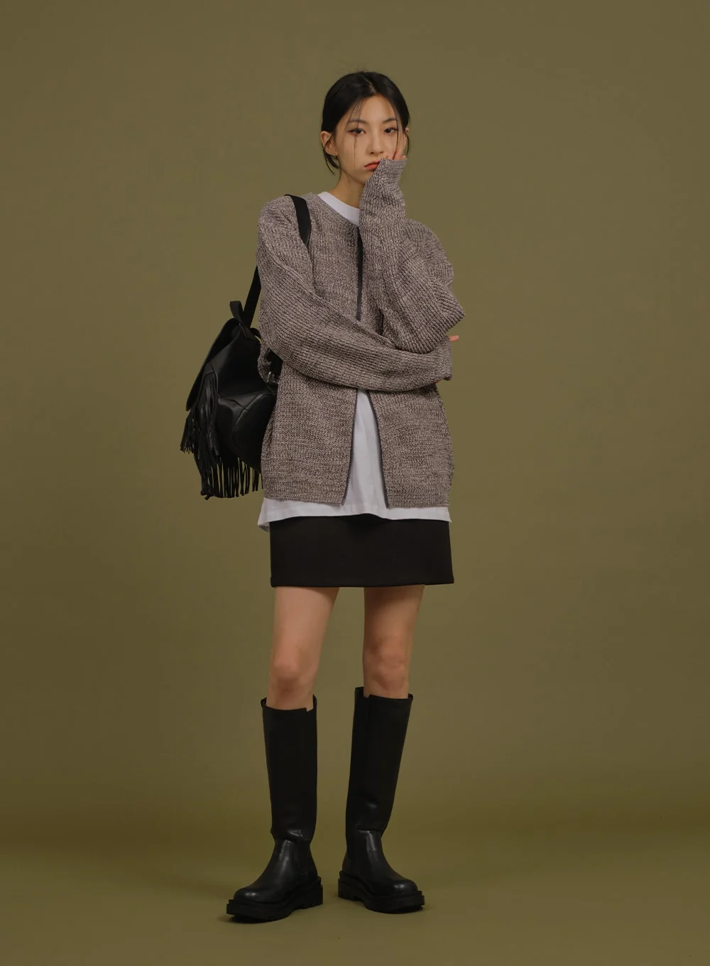 Loose Fit Knit with Two Way Zip - Image 12