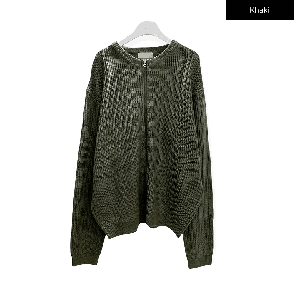 Loose Fit Knit with Two Way Zip - Image 18