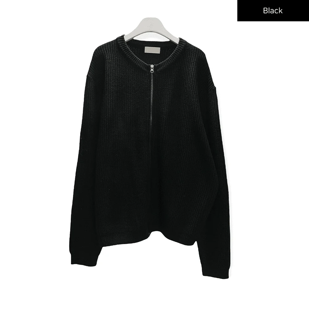 Loose Fit Knit with Two Way Zip - Image 20