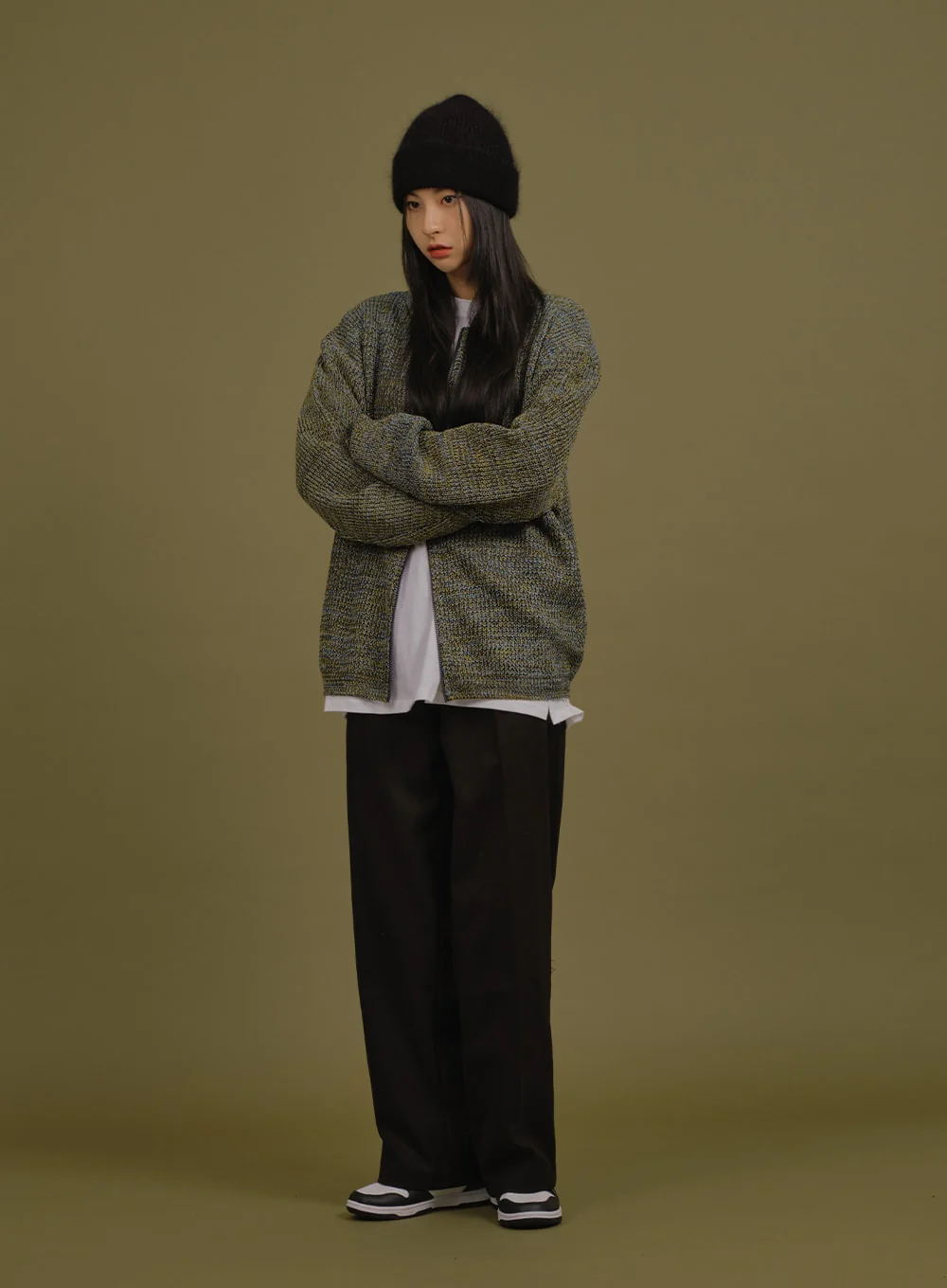 Loose Fit Knit with Two Way Zip - Image 4