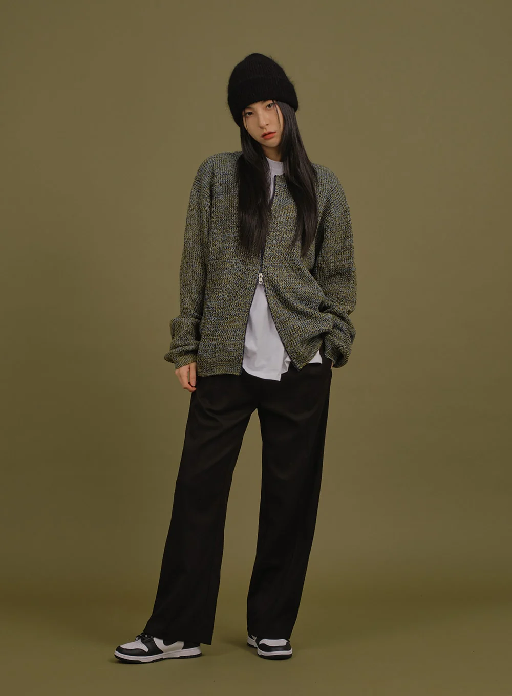 Loose Fit Knit with Two Way Zip - Image 7
