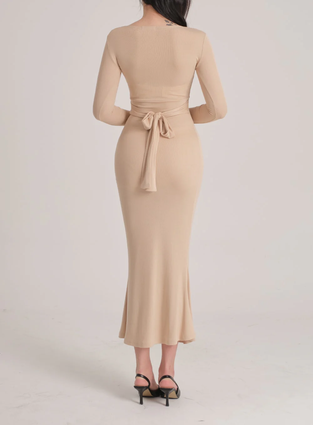 Maxi Wrap Mermaid Dress J31 - Image 11