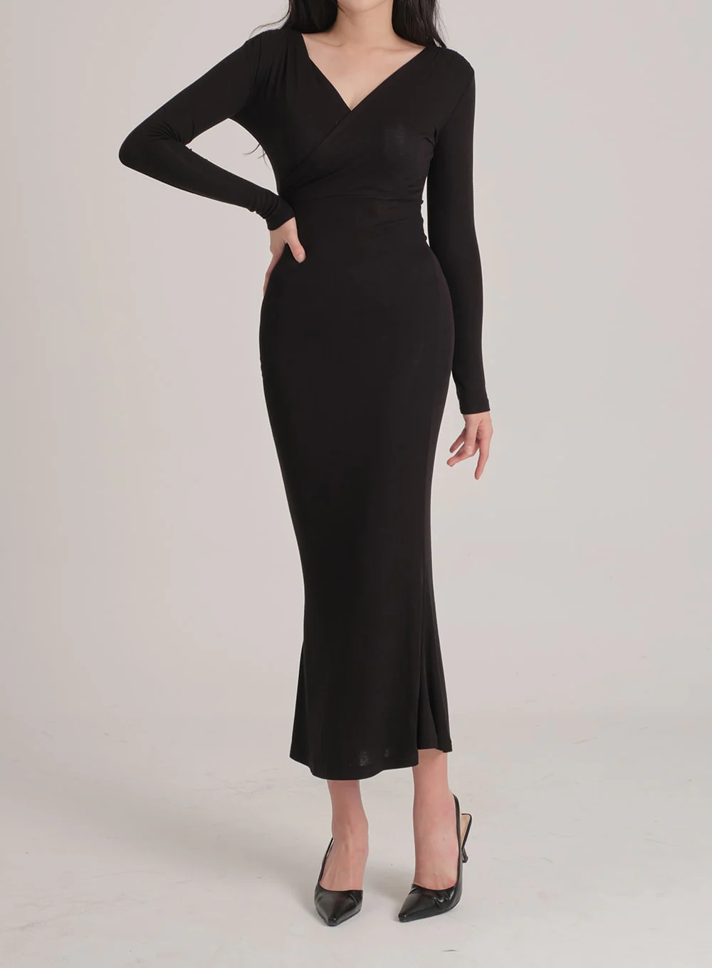 Maxi Wrap Mermaid Dress J31 - Image 15