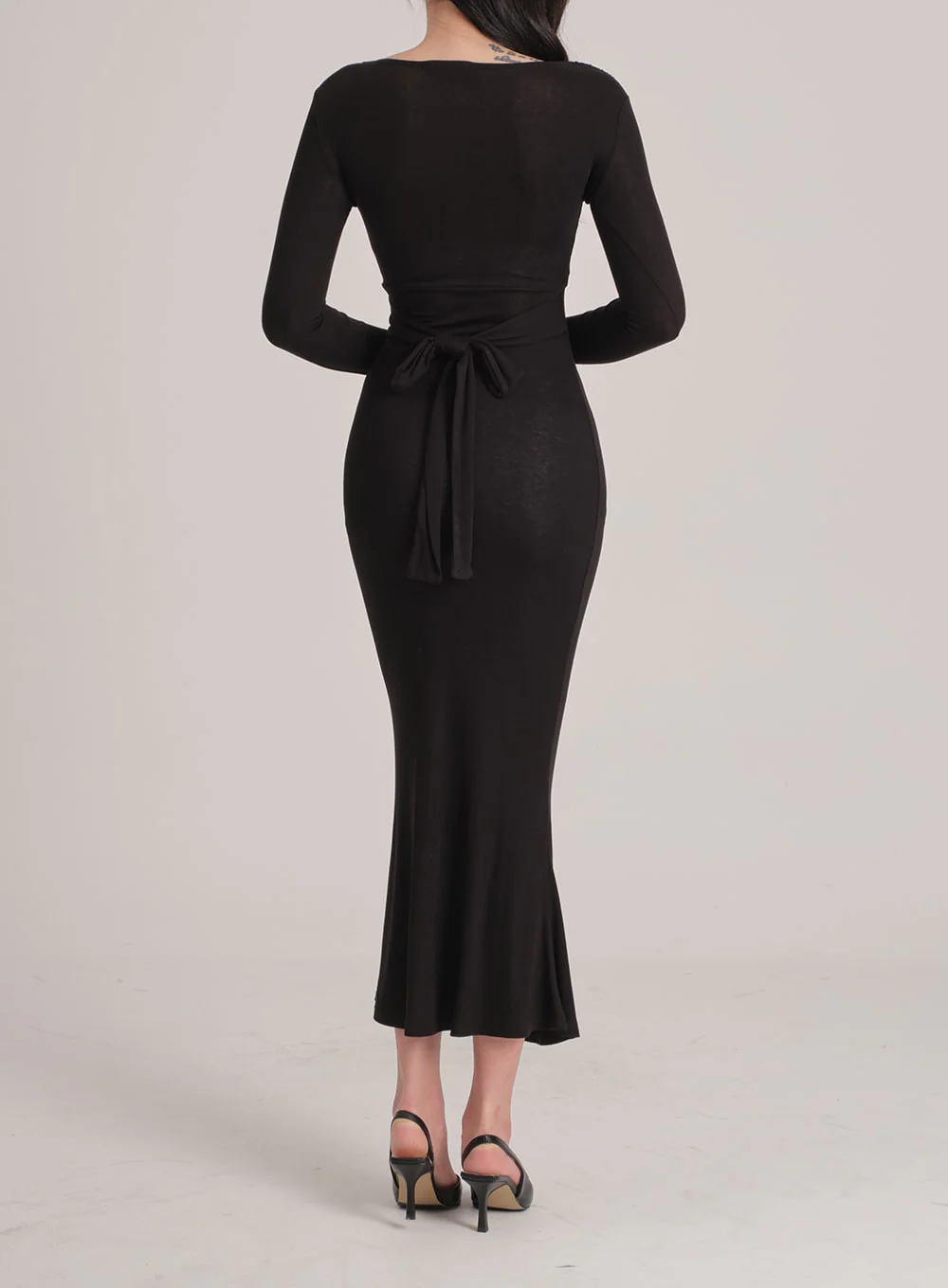 Maxi Wrap Mermaid Dress J31 - Image 17