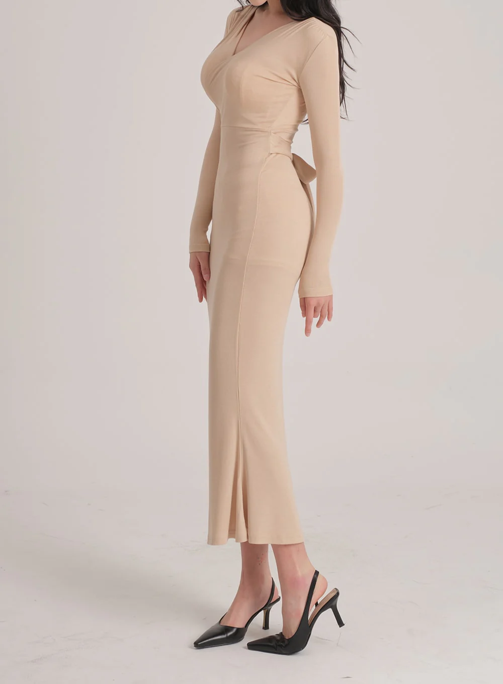 Maxi Wrap Mermaid Dress J31 - Image 5