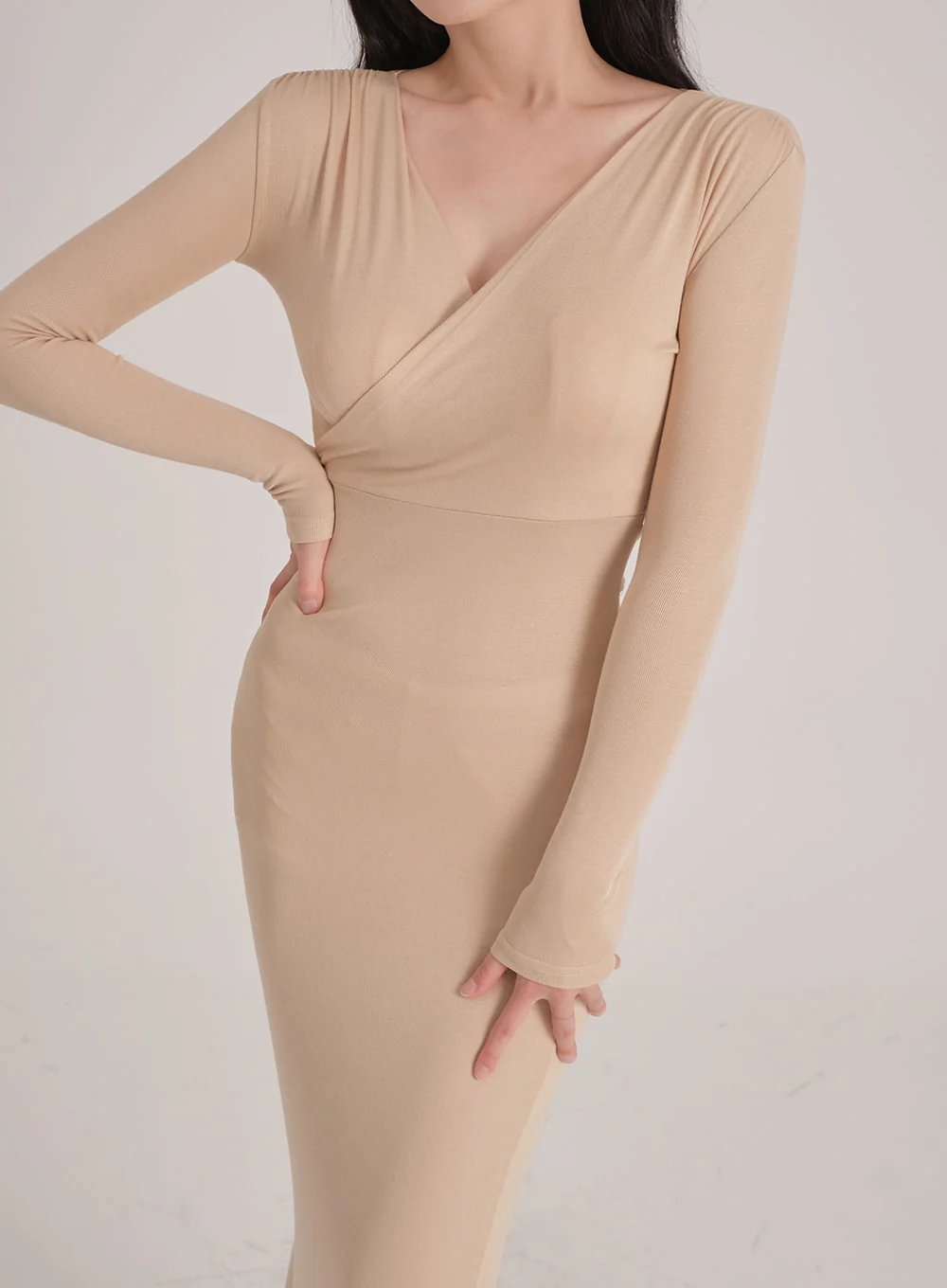 Maxi Wrap Mermaid Dress J31 - Image 7