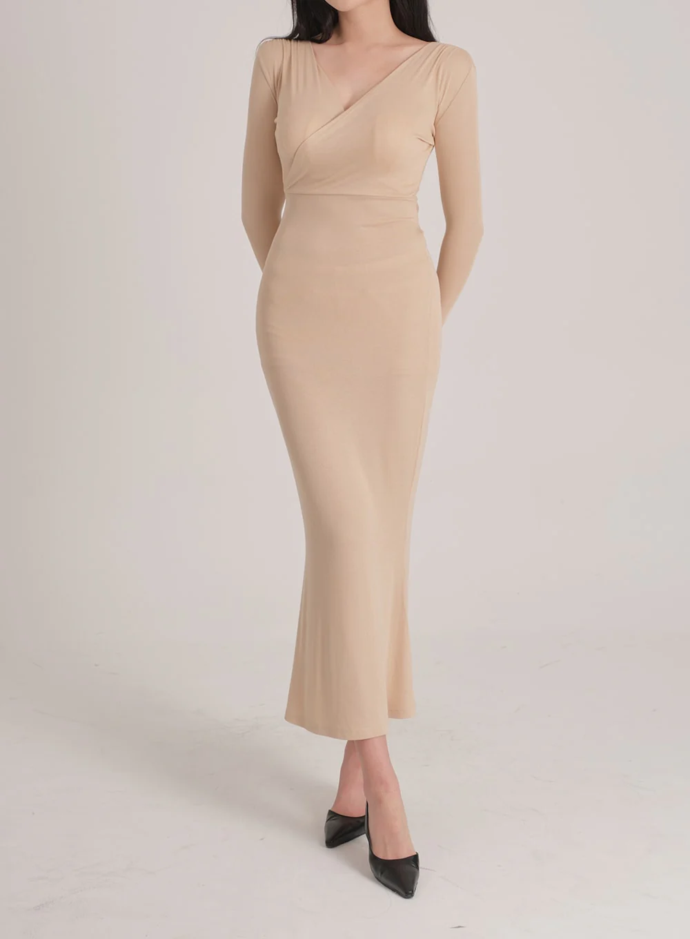 Maxi Wrap Mermaid Dress J31 - Image 8