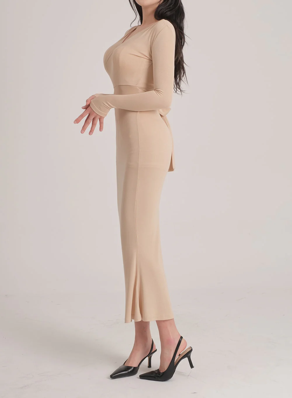 Maxi Wrap Mermaid Dress J31 - Image 9