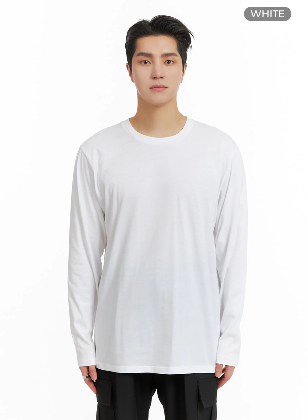 Men's Basic Cotton Long Sleeve T-Shirt IA401 - Image 8