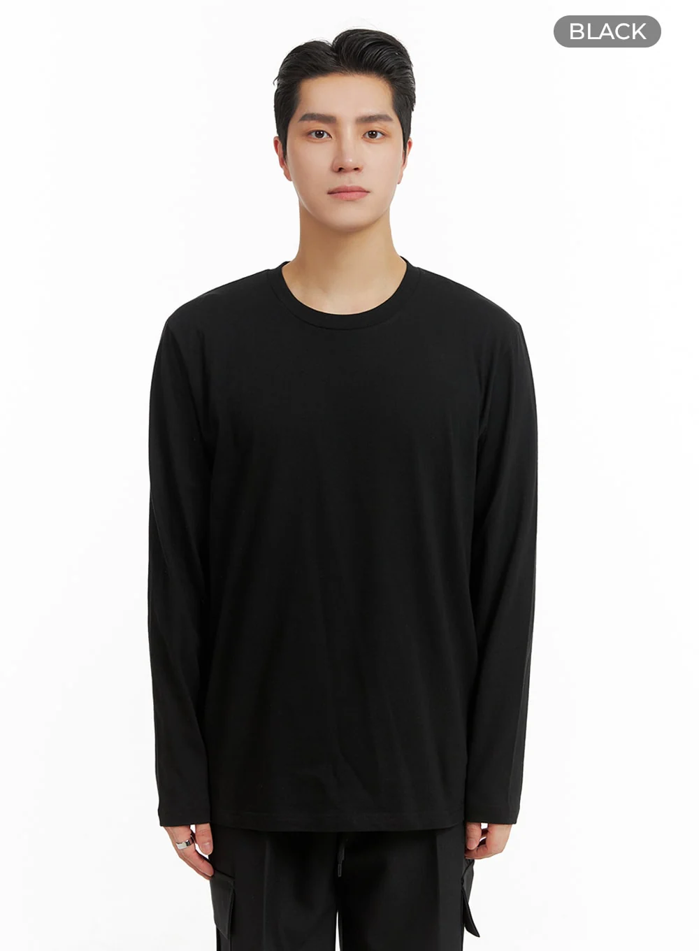Men's Basic Cotton Long Sleeve T-Shirt IA401 - Image 9
