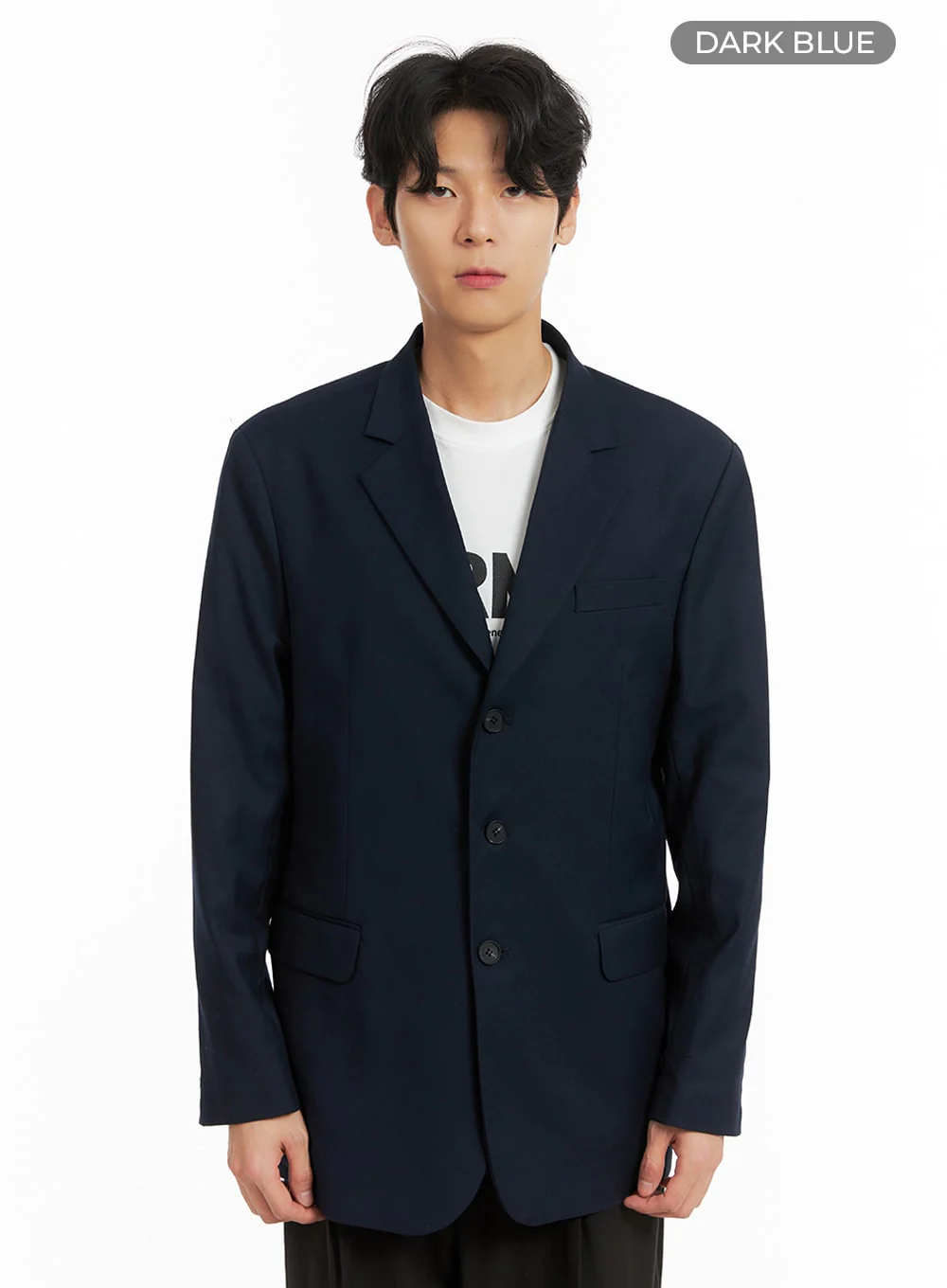 Men's Basic Oversized Button Blazer IA401 - Image 10