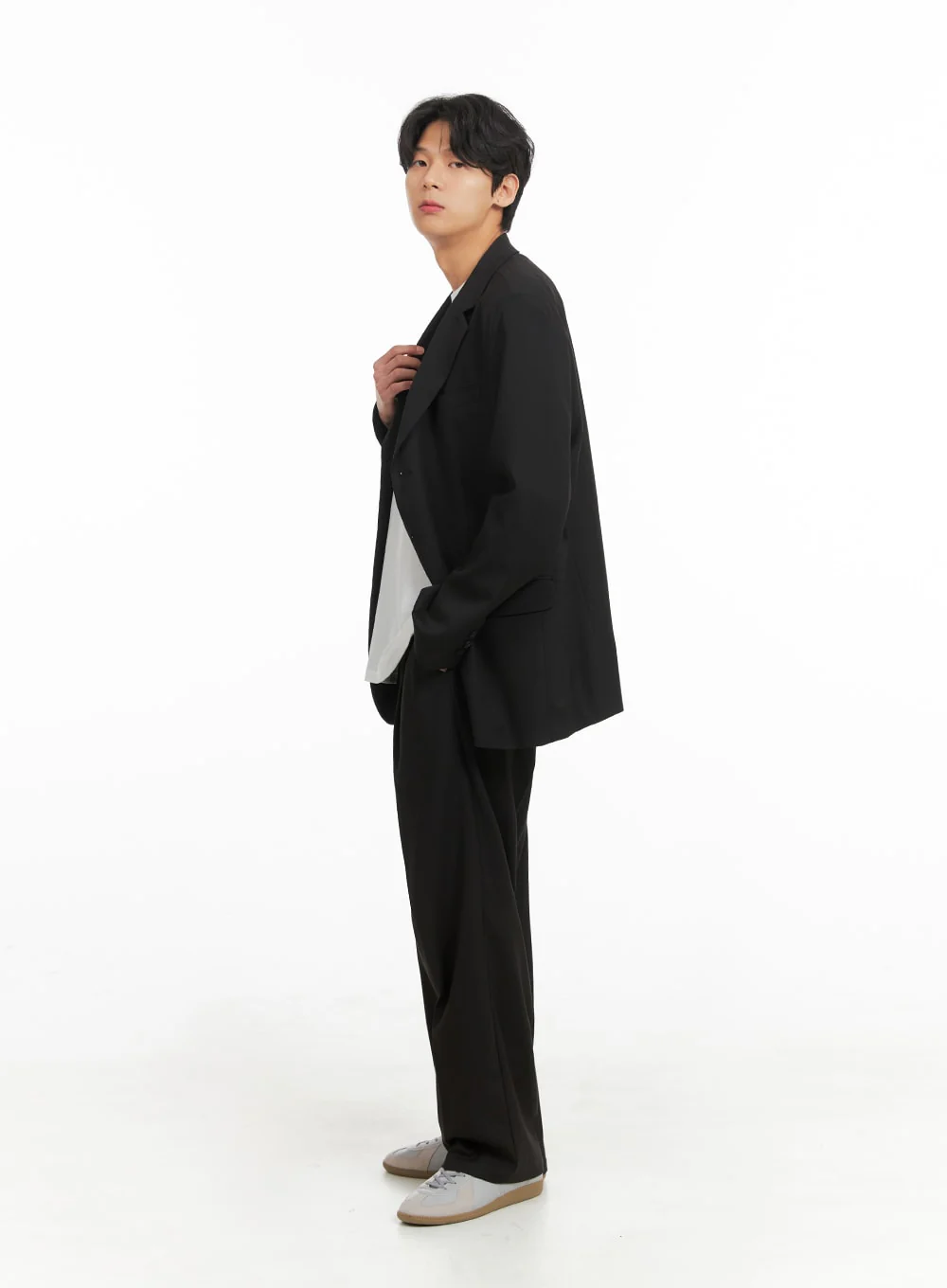 Men's Basic Oversized Button Blazer IA401 - Image 7