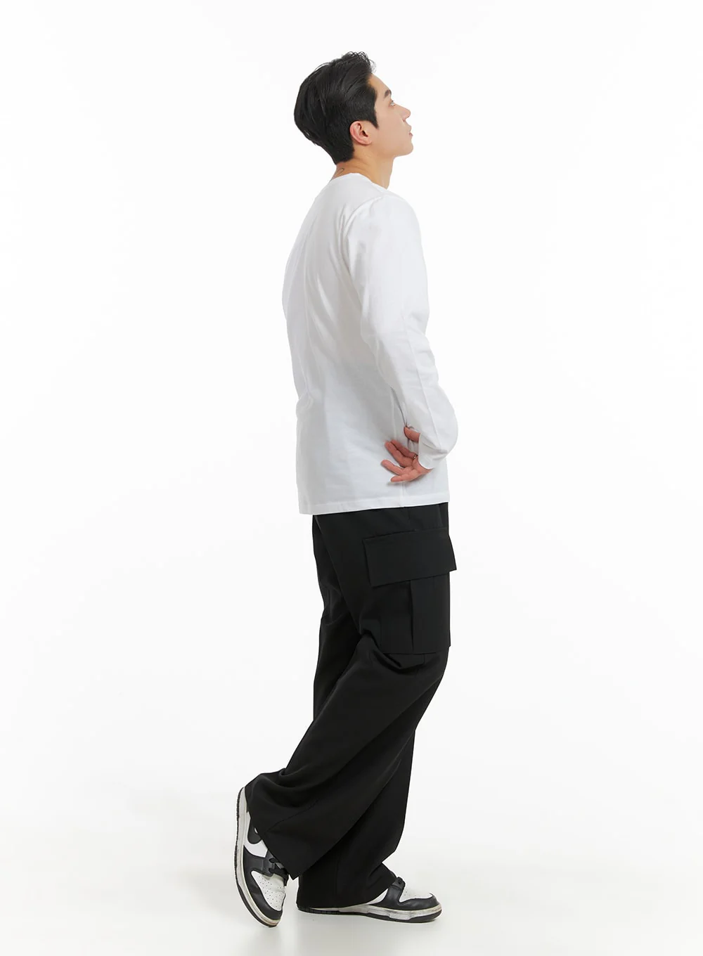 Men's Basic Straight Fit Cotton Cargo Pants IA401 - Image 7