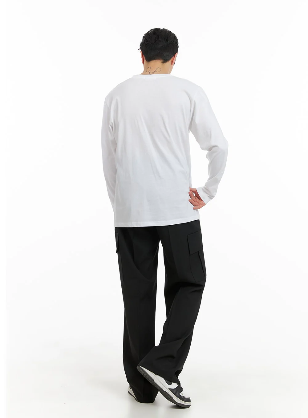 Men's Basic Straight Fit Cotton Cargo Pants IA401 - Image 8
