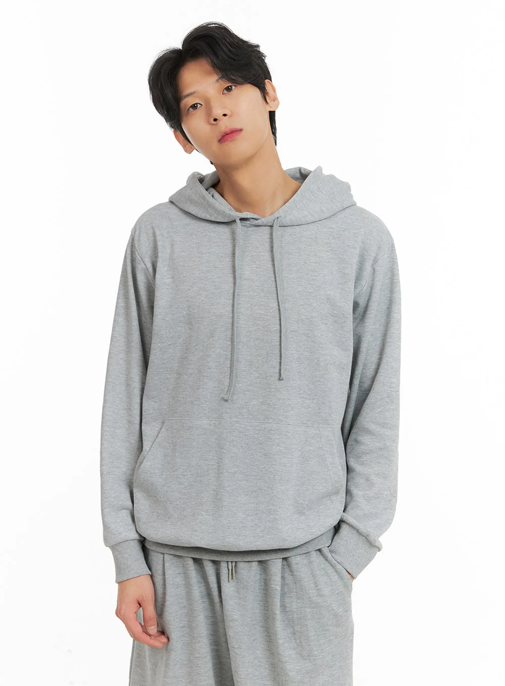 Men's Cozy Solid Cotton Hoodie IA401 - Image 4