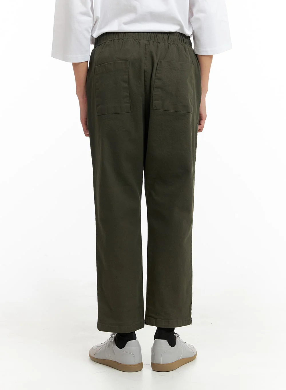 Men's Solid Cotton Straight Fit Pants IA401 - Image 6