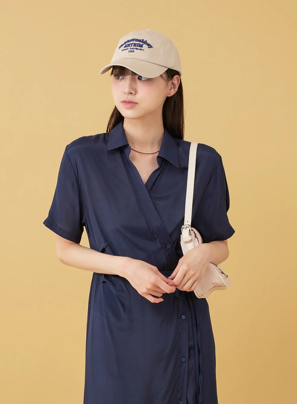 New Town Lettered Cotton Baseball Cap OU13 - Image 6